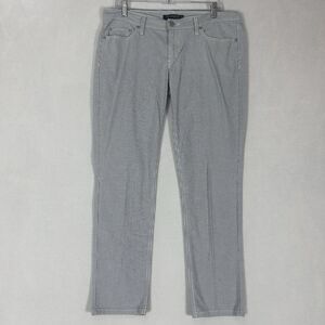 Levis 524 Too Superlow Blue & White Pin Striped Jeans Size 31 x 30 Denim Pants